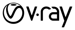 Vray logo, black wordmark version, on a transparent background