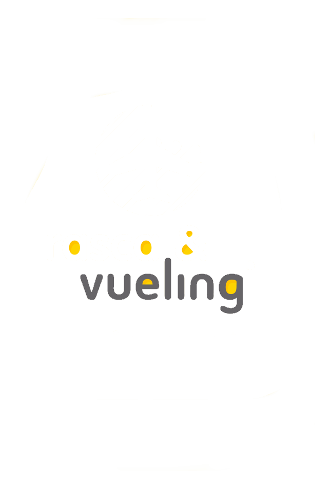 Vueling logo, white icon version, on a transparent background