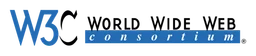 Logo de W3c, versión logotipo, sobre fondo transparente