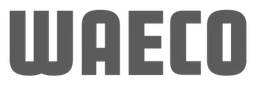 Waeco logo, monochrome wordmark version, on a transparent background
