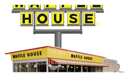 Waffle House logo, horizontal version, on a transparent background