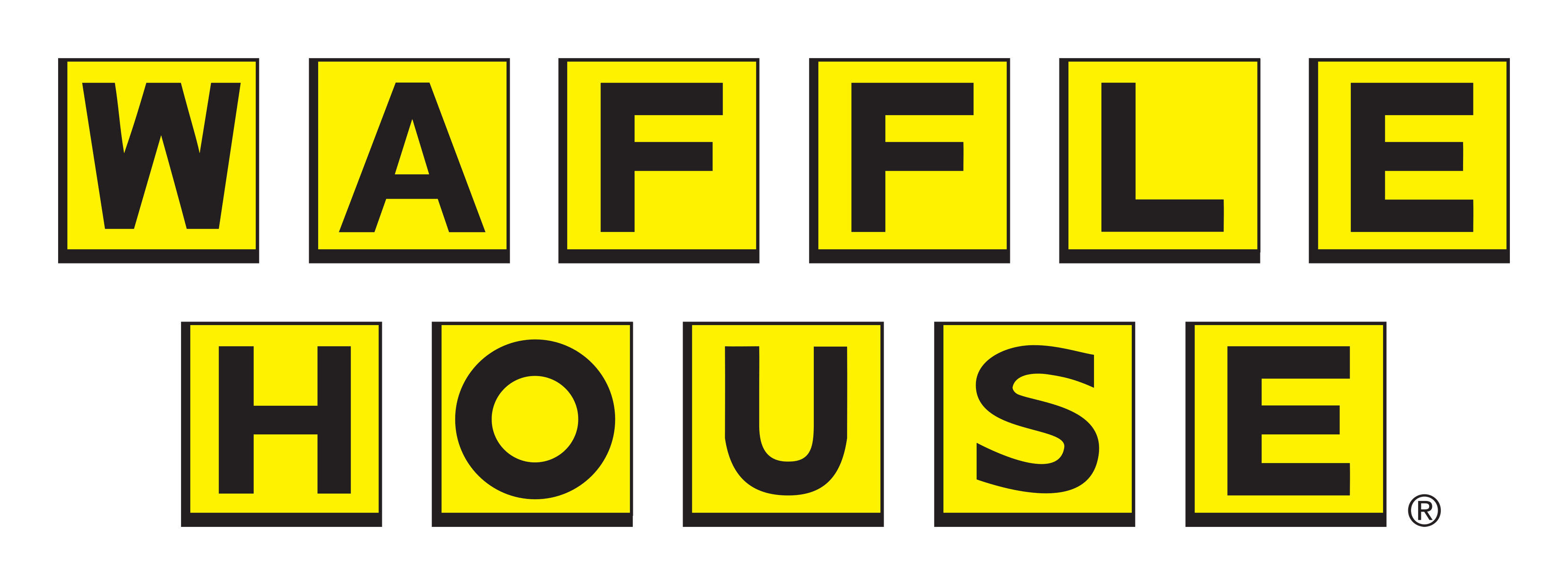 Waffle House logo on a transparent background