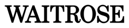 Waitrose logo, black wordmark version, on a transparent background