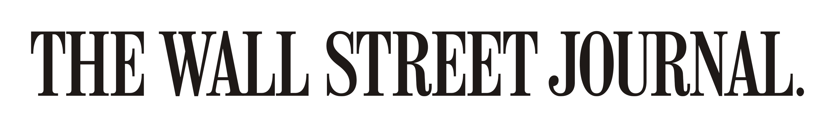 Wall Street Journal logo on a transparent background