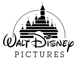 Walt Disney Pictures logo, black version, on a transparent background