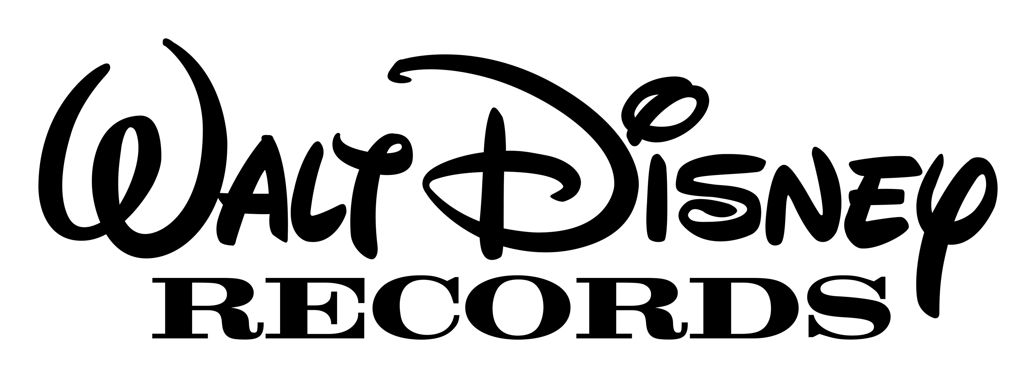 Walt Disney Records logo on a transparent background