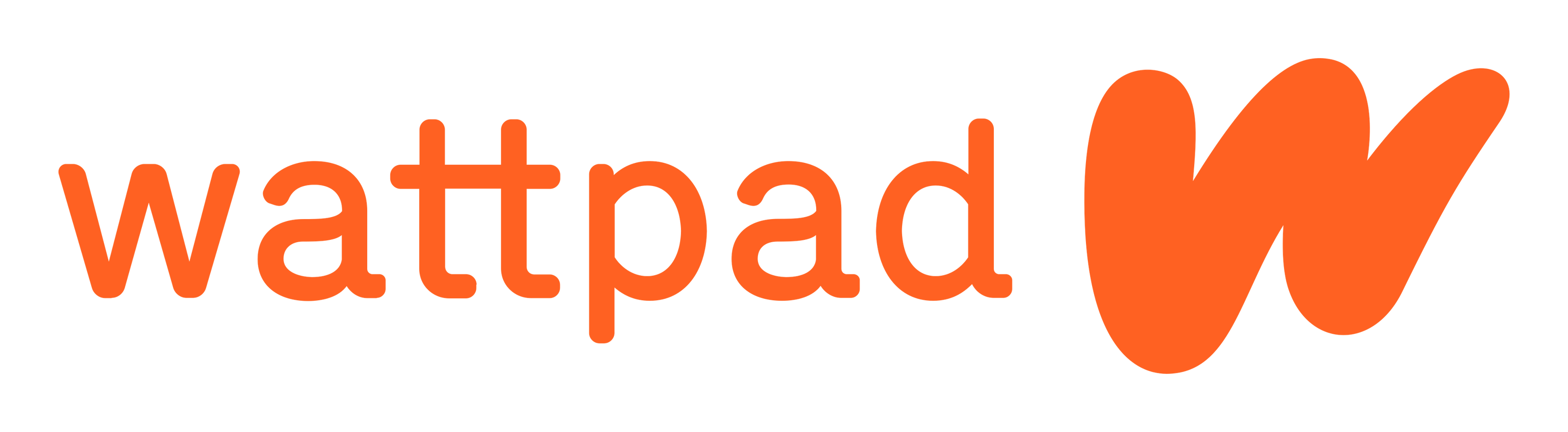 Wattpad logo on a transparent background