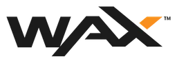 Wax logo, black wordmark version, on a transparent background