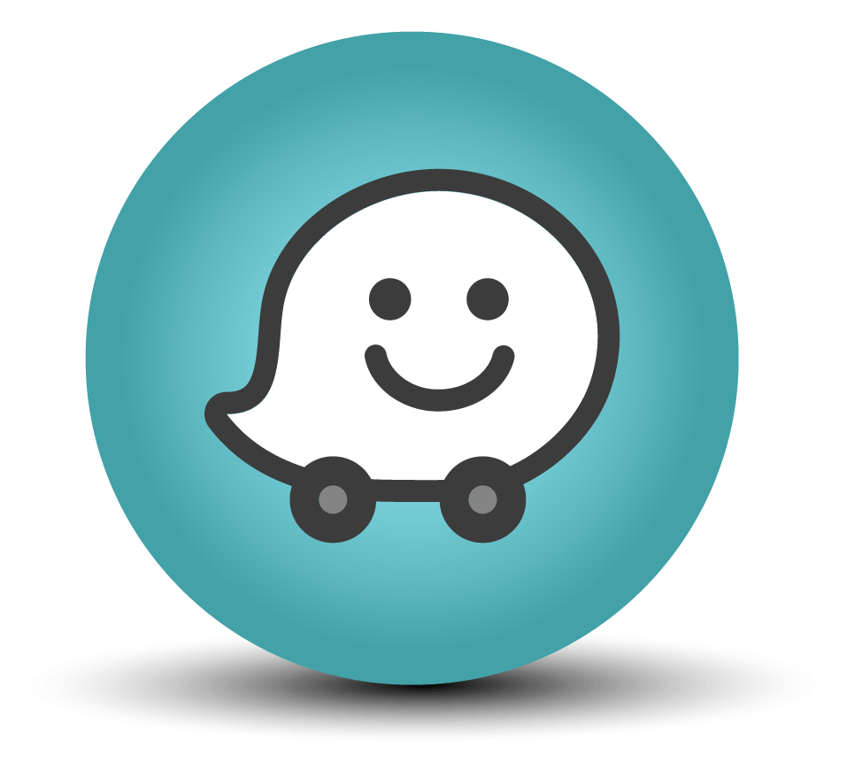 Logo Waze sur fond transparent