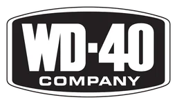 Logo de WD 40, versión monocromo, sobre fondo transparente