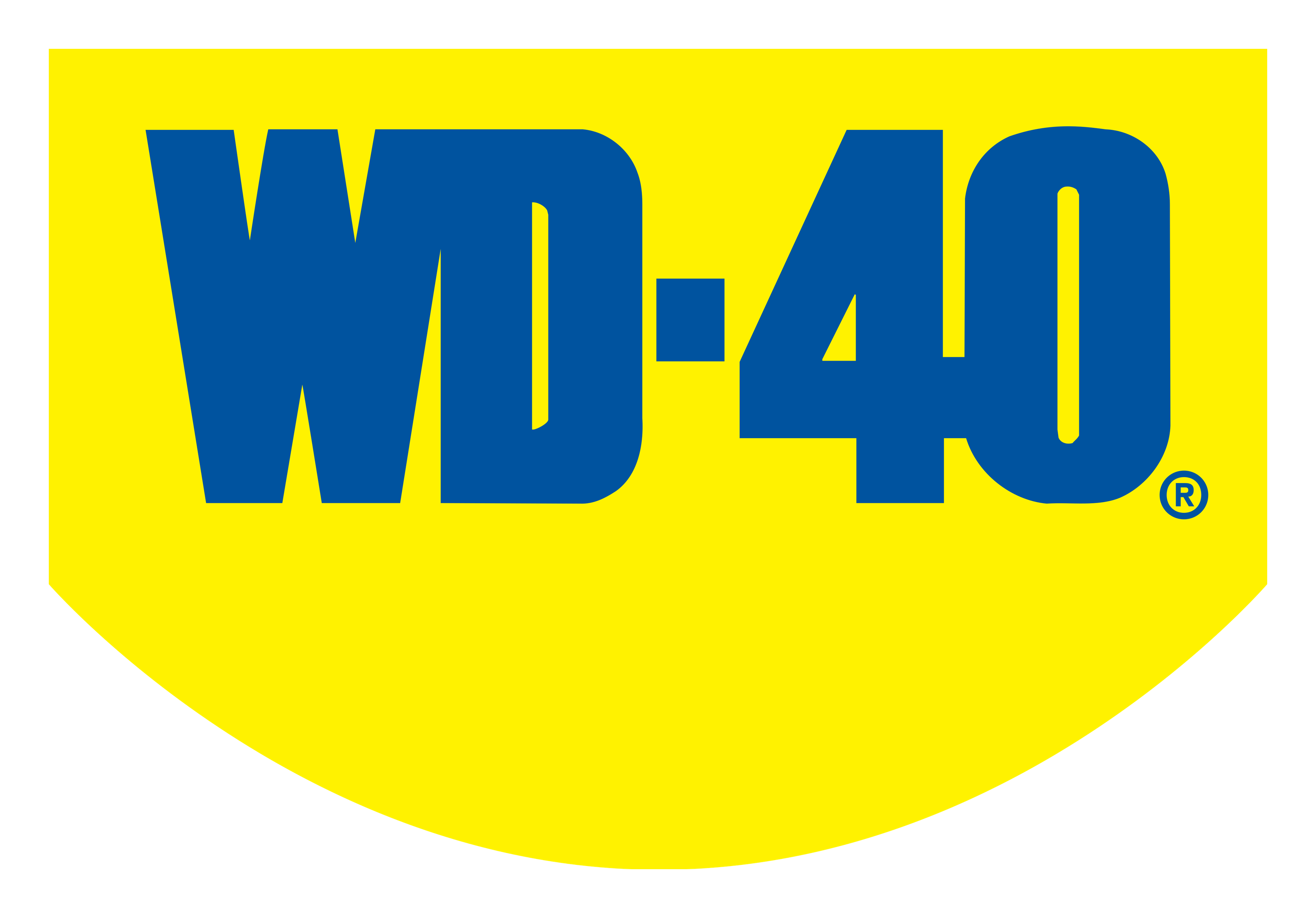Logo de WD 40 sobre fondo transparente