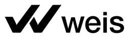 Weis logo, black wordmark version, on a transparent background