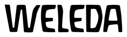 Weleda logo, black wordmark version, on a transparent background