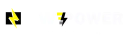 Wepower logo, white wordmark version, on a transparent background