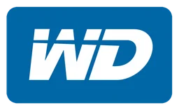 Western Digital logo, horizontal version, on a transparent background