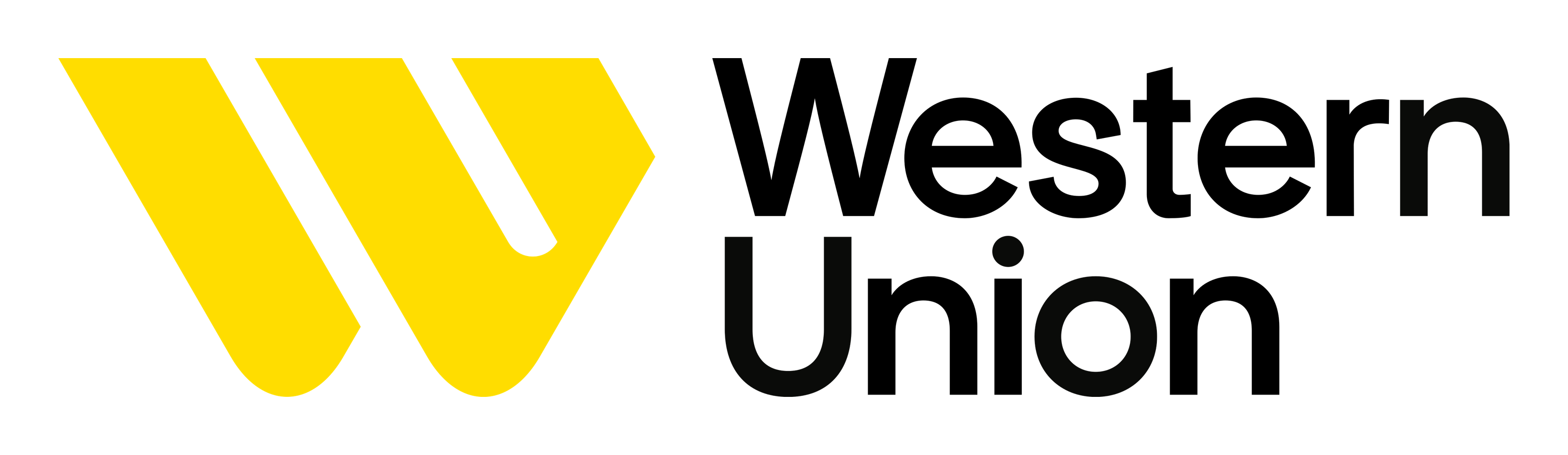 Western Union logo on a transparent background
