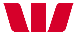 Westpac logo, horizontal version, on a transparent background
