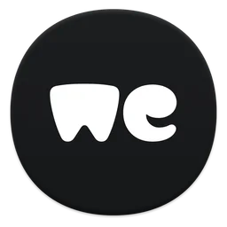 Wetransfer logo, black icon version, on a transparent background
