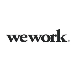 Wework logo, white icon version, on a transparent background