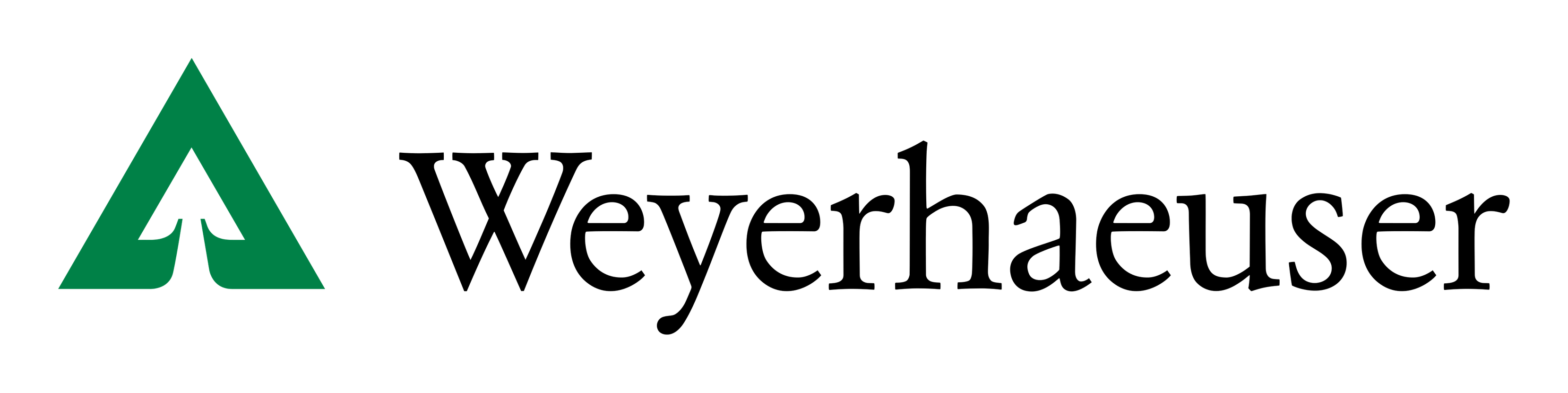 Weyerhaeuser logo on a transparent background