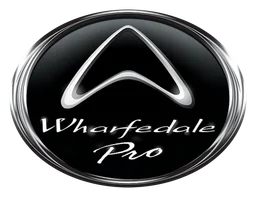 Wharfedale logo, black version, on a transparent background