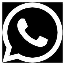 Whatsapp Icon logo, black icon version, on a transparent background