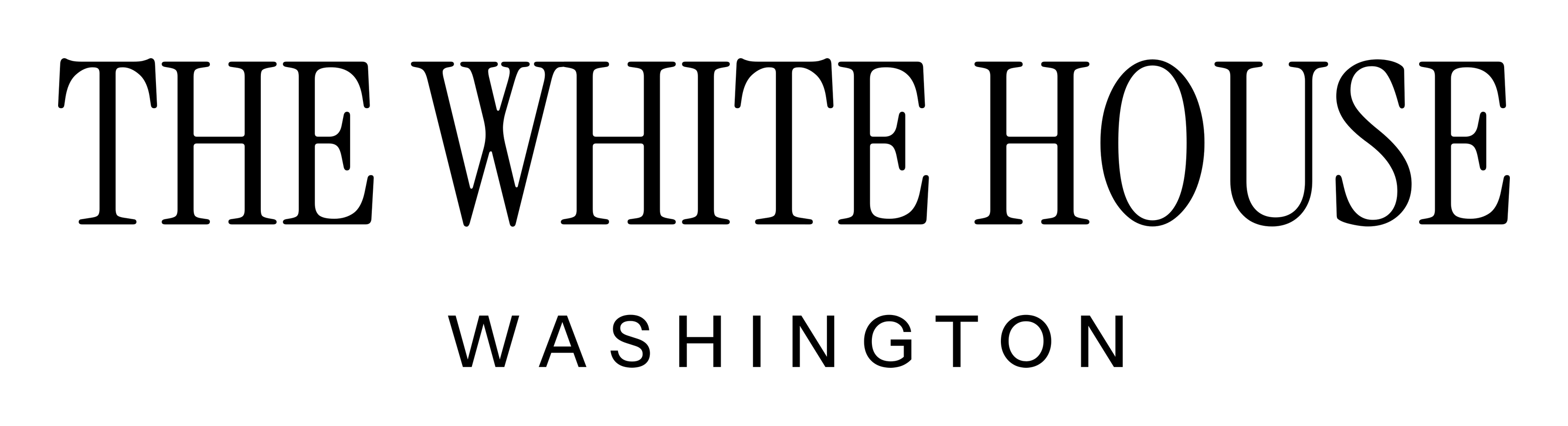 White House logo on a transparent background
