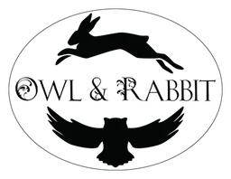 White Rabbit Gallery logo, black version, on a transparent background