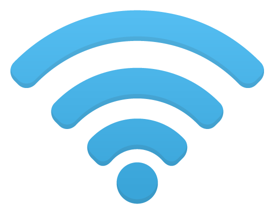 Wi-Fi Logo auf transparentem Hintergrund