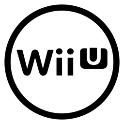 Wii U logo, black icon version, on a transparent background