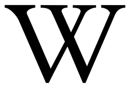 Wikipedia logo, black version, on a transparent background