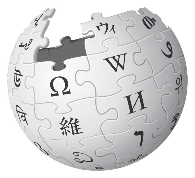 Wikipedia logo on a transparent background