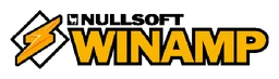 Logo Winamp, version logotype, sur fond transparent