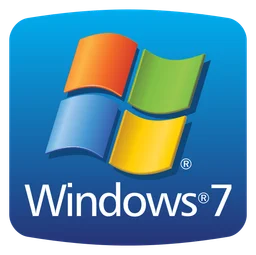 Windows 7 logo, icon version, on a transparent background