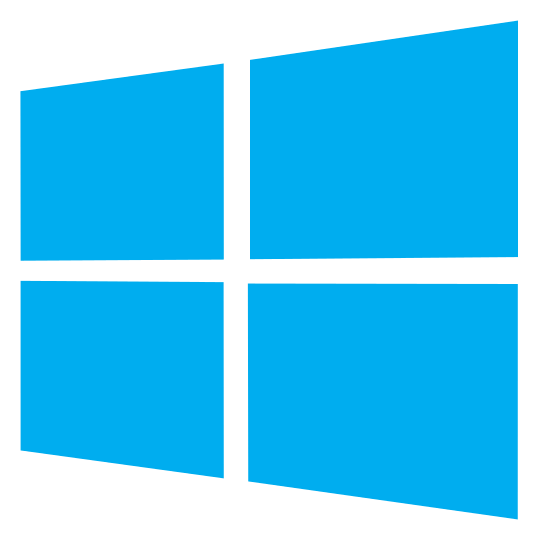 Windows 8 logo, icon version, on a transparent background