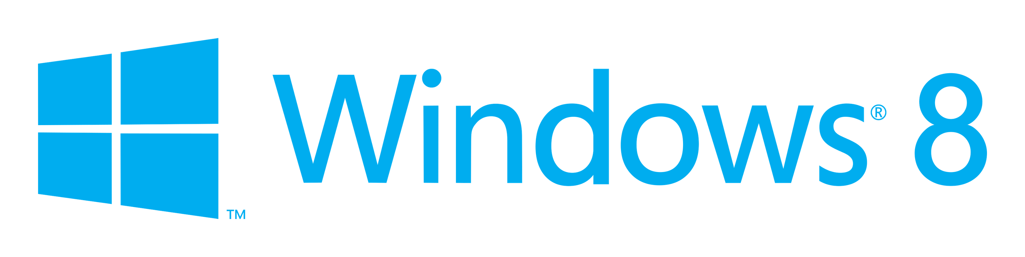 Windows 8 logo on a transparent background