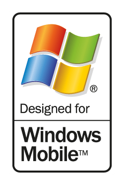Windows Mobile logo, horizontal version, on a transparent background