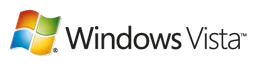 Windows Vista のロゴ、ロゴタイプバージョン（背景透過）