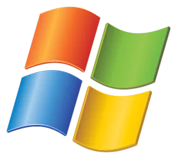 Windows XP logo, icon version, on a transparent background