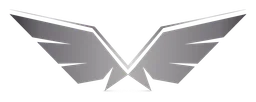 Wings logo, monochrome wordmark version, on a transparent background