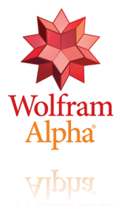 Wolframalpha logo, horizontal version, on a transparent background