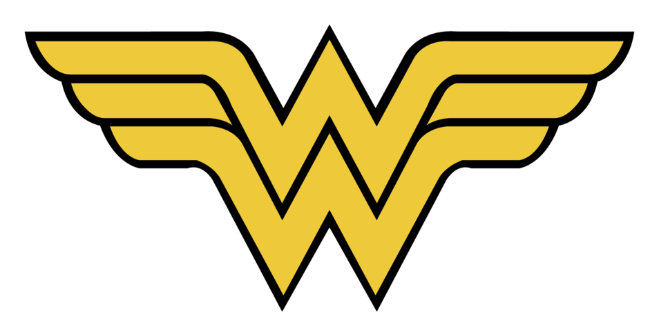 Wonder Woman logo on a transparent background