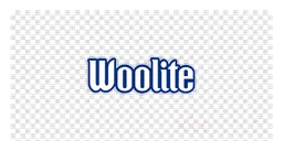 Woolite logo, white version, on a transparent background