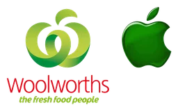 Woolworths logo, horizontal version, on a transparent background