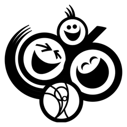 World Cup 2006 logo, monochrome icon version, on a transparent background