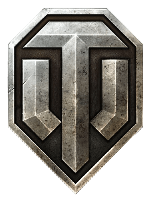 World of Tanks logo, monochrome version, on a transparent background