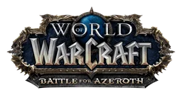 World of Warcraft logo, black version, on a transparent background