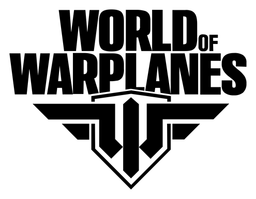 Logo da World of Warplanes, versão preto, em fundo transparente