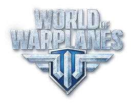Logo da World of Warplanes, versão horizontal, em fundo transparente
