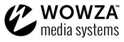 Wowza logo, black wordmark version, on a transparent background